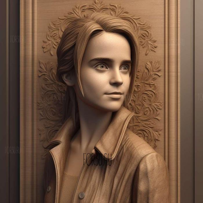 Emma Watson 1 stl model for CNC